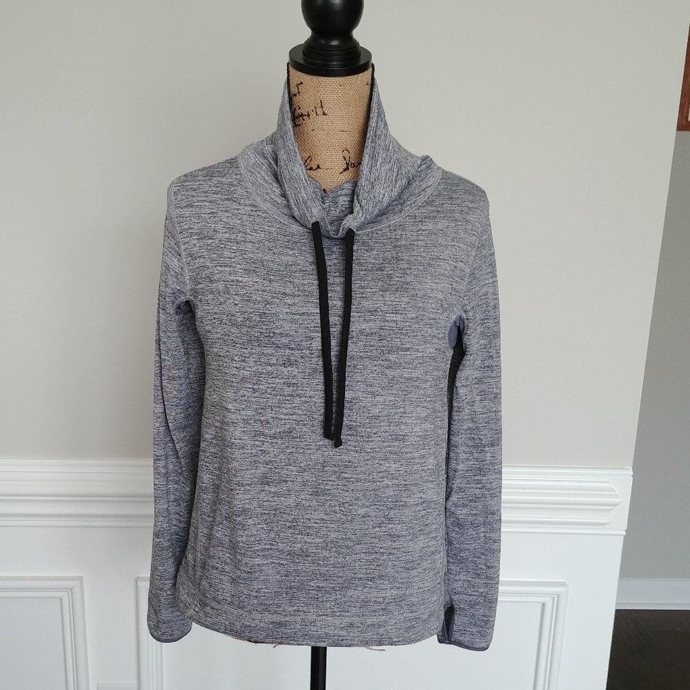 Women's X-Small J.Crew Active Funnel/Cowl Neck Sweatshirt Grey,